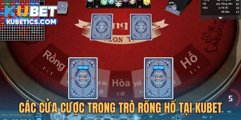 Tìm hiểu các cửa cược trong trò Rồng Hổ tại Kubet